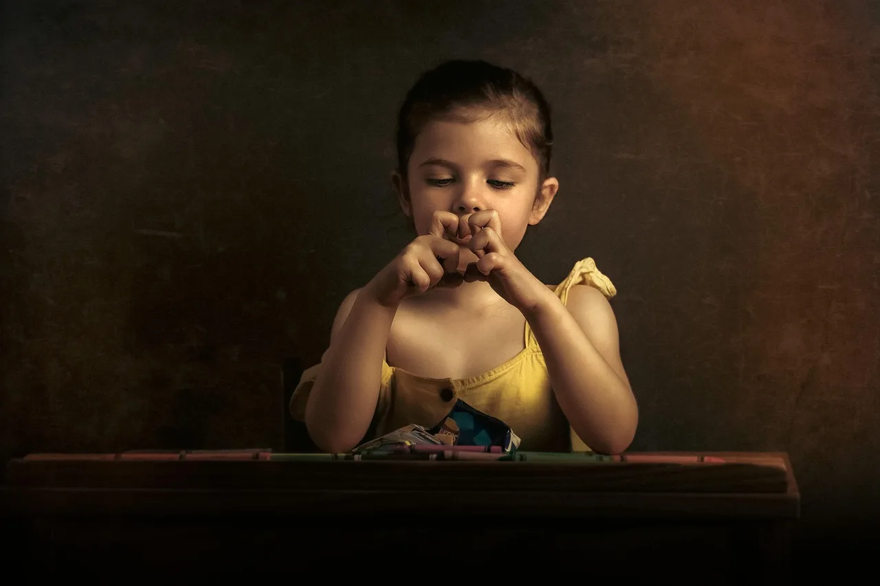 little girl, portrait, school desk, classroom, child, kid. Starting a childcare center: the market and the first moves