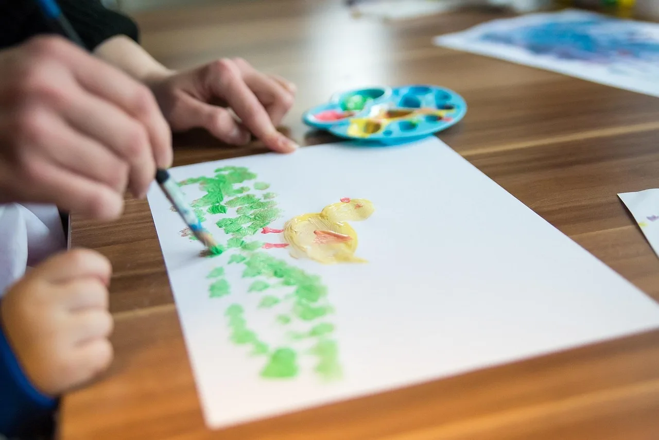 table, paper, creativity, training, hand, work, paint brush, child, to paint, colour, art, painting, craft, multicoloured, artist, kindergarten, daycare, drawing, klekse, painter, education, teaching, palette, kindergarten, kindergarten, daycare, daycare, daycare, daycare, daycare. Daycare Enrollment Funnel Metrics That Predict a Full Center