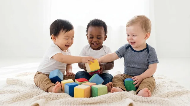 toddlers, children, playing, blocks, alien, multicultural, friends, education, early smiles, childhood, happy, moth, nursery, toys, group, preschool, development, sharing, indoor, smile, fun, kindergarten, ethnic, cooperation, wooden toys, ai generated. ECE Certification Requirements by Province: An Overview