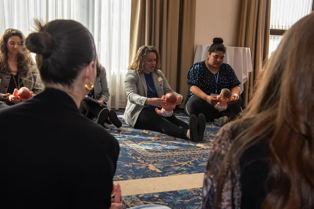 Christina Rouzer, 86th Force Support Squadron training and curriculum specialist, center, demonstrates a session of baby doll circle time at the Child and Youth Programs Professional Development Day at Ramstein Air Base, Germany, April 7, 2025. During the event, childcare educators and specialists w. What does it take to start a childcare center completely from scratch?